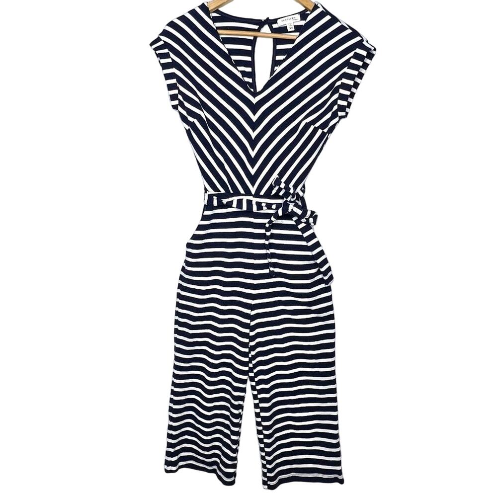 Monteau Los Angeles Striped Jumpsuit XS